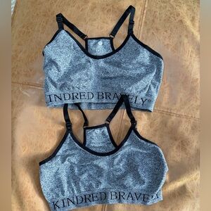 Kindred Bravely Heather Grey Nursing Sports Bra bundle L